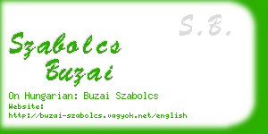 szabolcs buzai business card